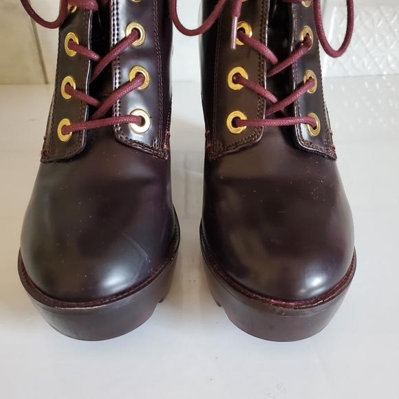 Aldo 6.5 Vintage Y2K Steampunk Goth E Girl Bratz Doll Lace Up Chunky Heel Boots - Picture 6 of 11